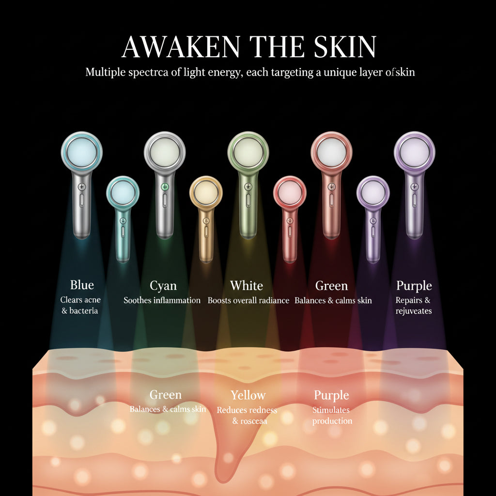 Wireless LED Mask 7 Color LED Face Mask Photon Skin Firming Anti Aging Rejuvenation Beauty Mask Machine